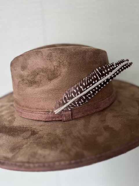 Rhinestone Hat Feather